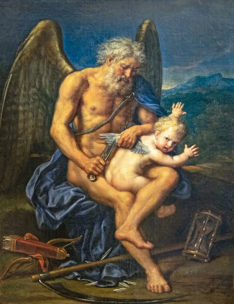 Tiden som kutter kjærlighetens vinger - Pierre Mignard