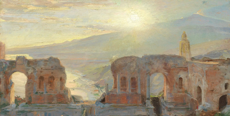 Det antikke teateret i Taormina. - Peder Severin Krøyer