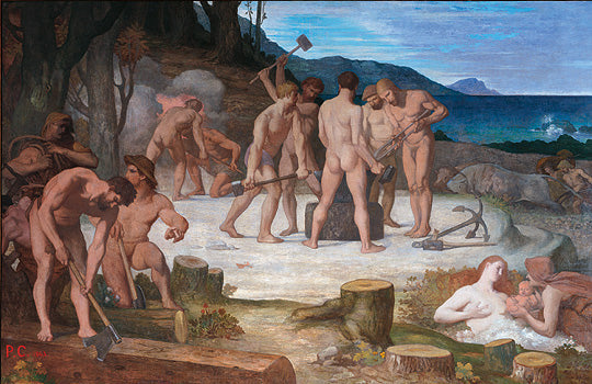 Le Travail - Pierre Puvis de Chavannes image 1 reproduction de peinture à l’huile