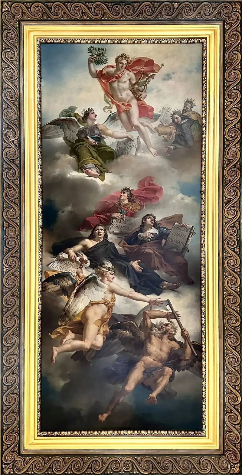 Triumfen av den franske malerkunsten: Poussin, Le Sueur og Le Brun's apoteose - Charles Meynier

Source:
Le Triomphe de la peinture française : apothéose de Poussin, de Le Sueur et de Le Brun - Charles Meynier