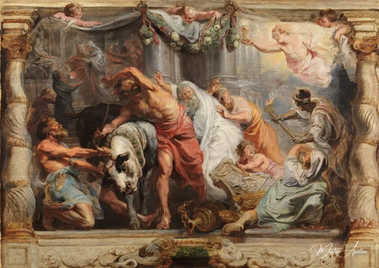 Le Triomphe de l'Eucharistie sur l'Idolâtrie - Peter Paul Rubens - Reproductions de tableaux et peintures haut de gamme