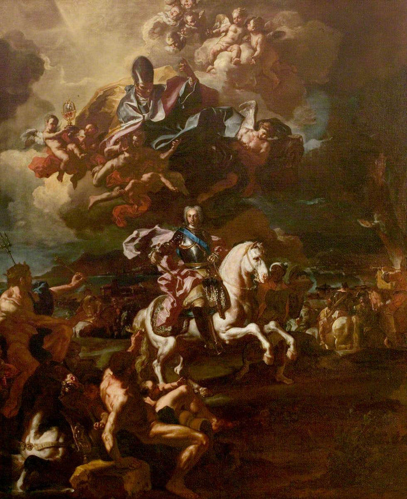 Kong Charles IIIs triumf ved Gaeta-festningen - Francesco Solimena