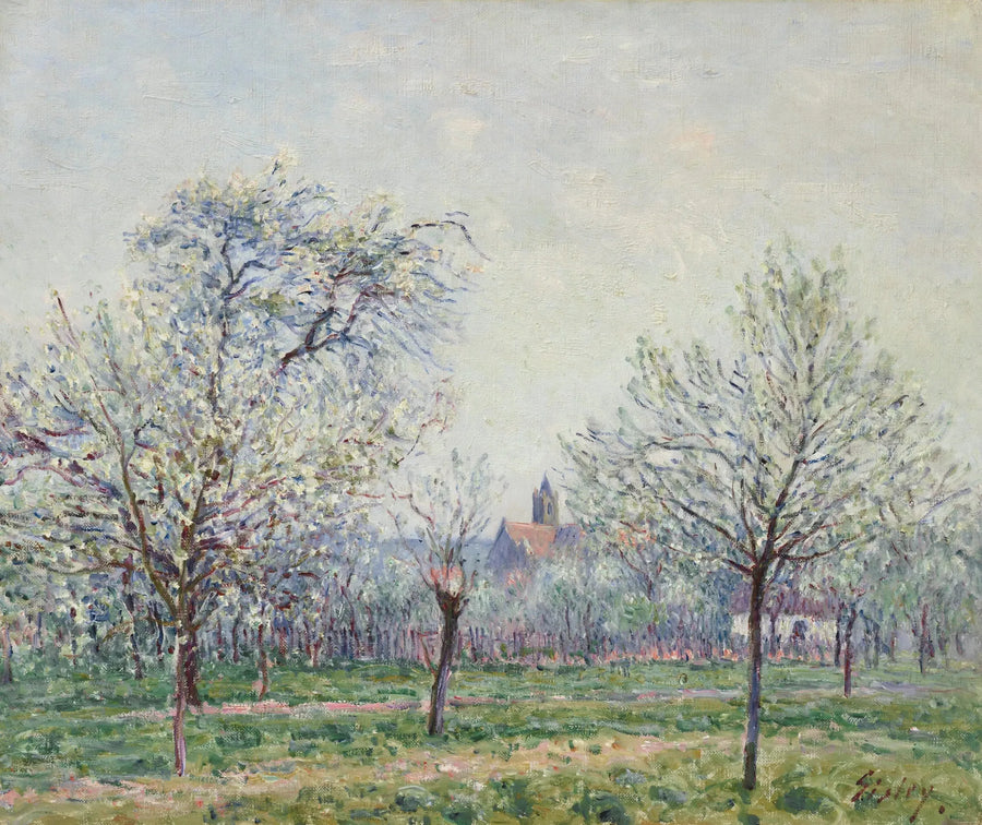 Frukthagen i Moret-sur-Loing, vår - Alfred Sisley
