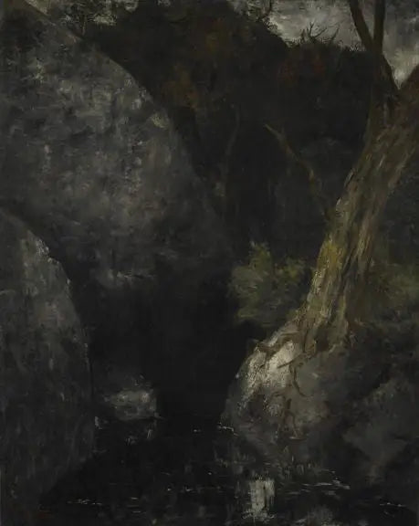 Den gamle treet i kløften - Gustave Courbet