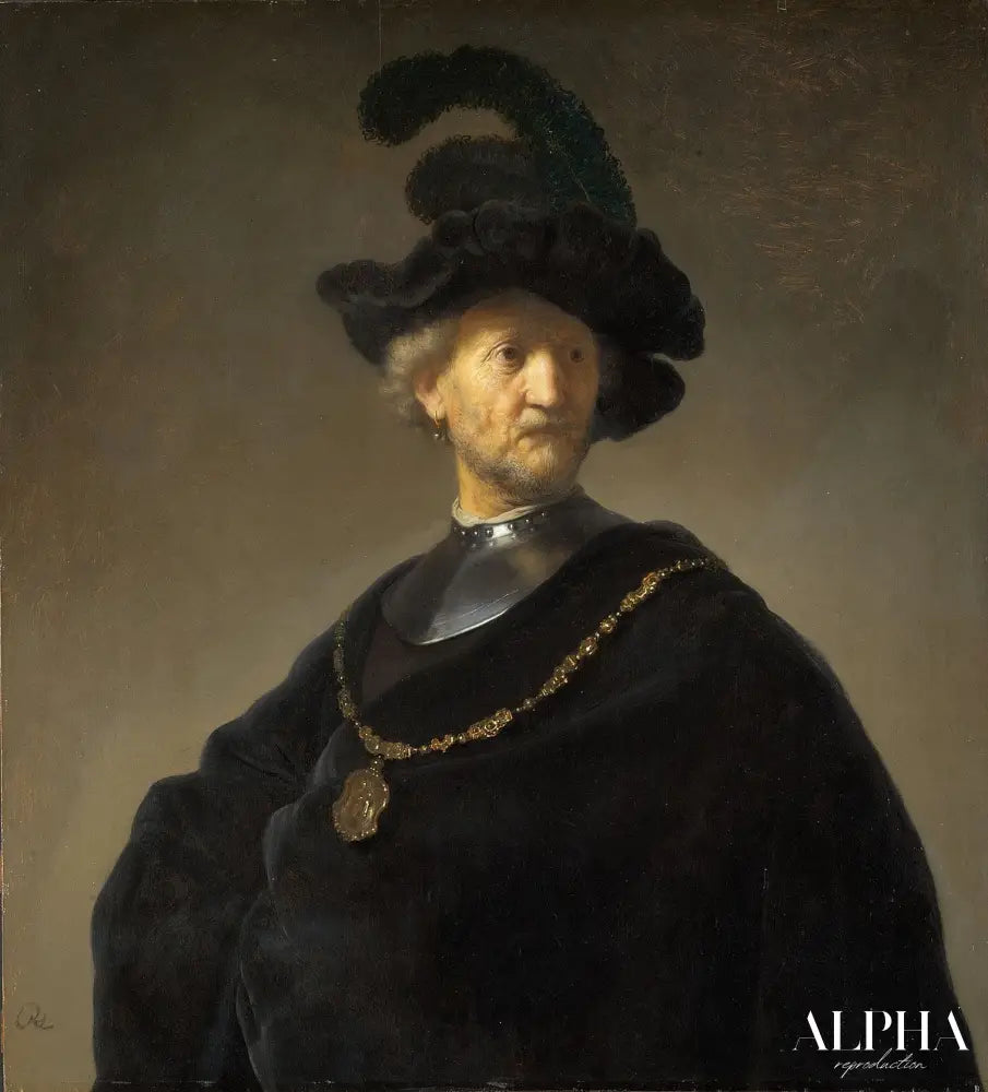 Le Vieil Homme à la chaîne d'or - Rembrandt van Rijn - Reproductions de tableaux et peintures haut de gamme