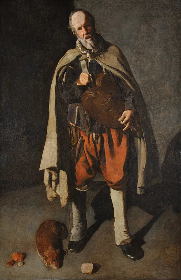 Den gamle mannen med hunden - Georges de La Tour