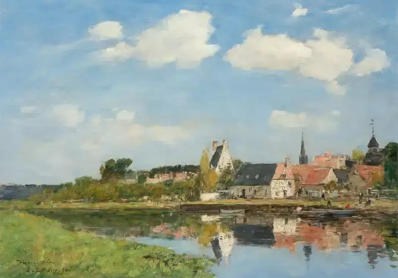 Den gamle havnen i Touques - Eugène Boudin