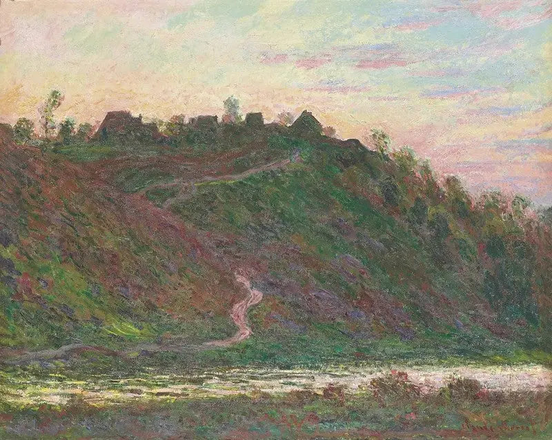 Landsbyen La Roche-Blond i solnedgangen - Claude Monet