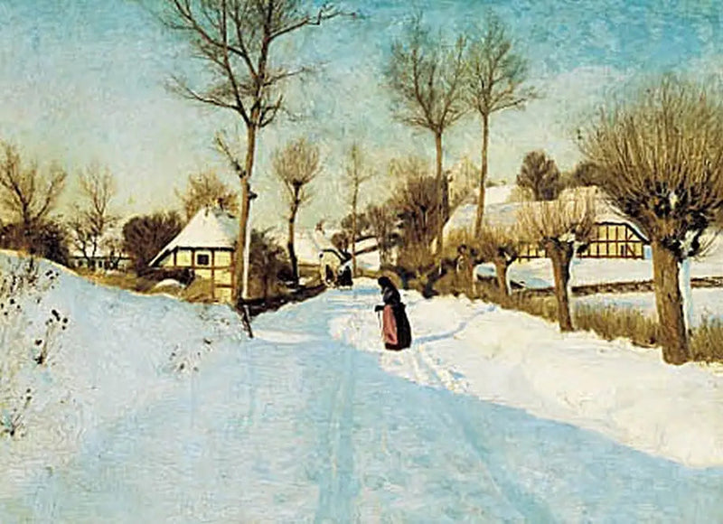 Vinterlandsbyen. - H. A. Brendekilde

Source:
Le village en hiver. - H. A. Brendekilde