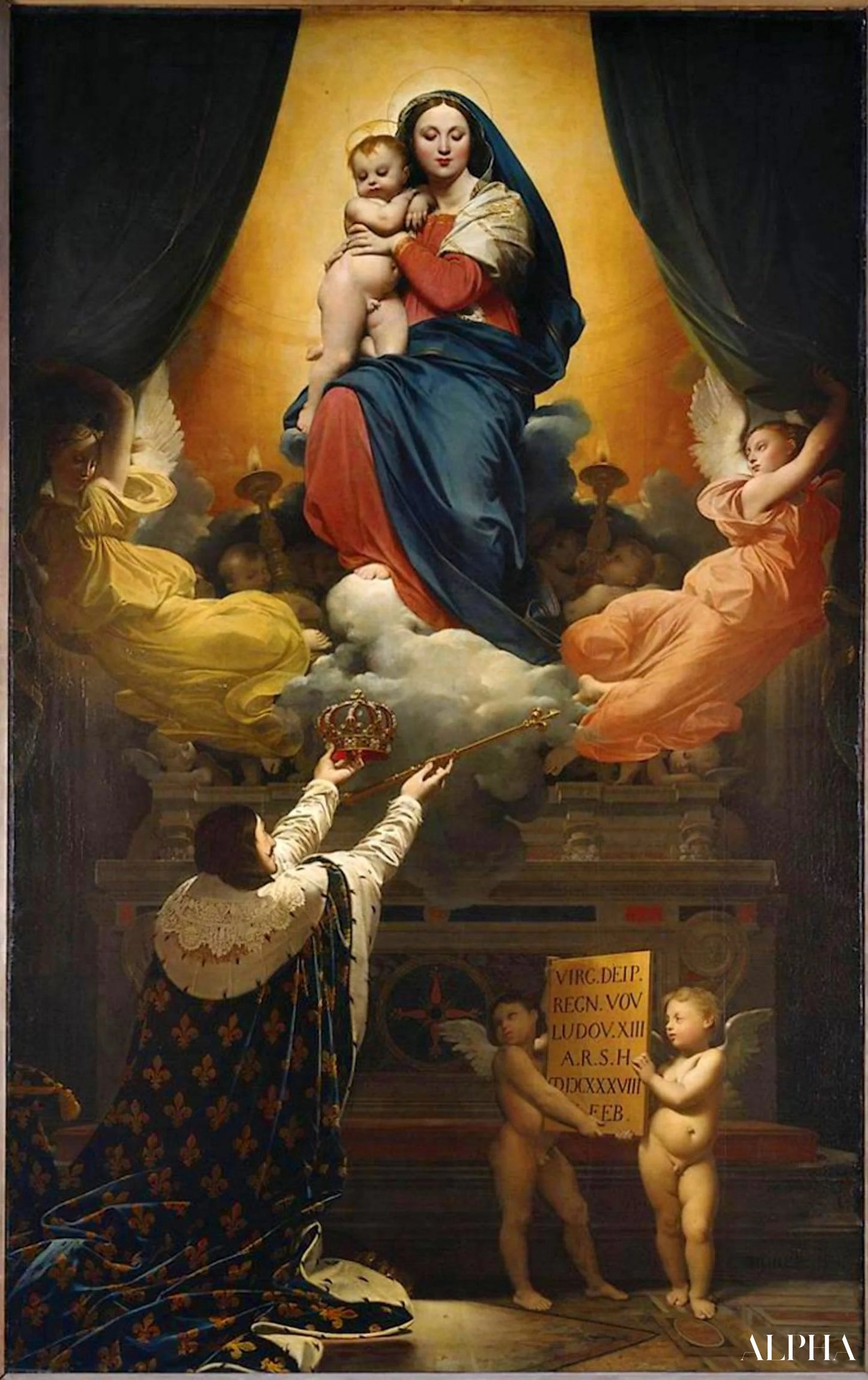 Louis XIIIs ønske - Jean-Auguste-Dominique Ingres - Høykvalitets reproduksjoner av malerier og bilder