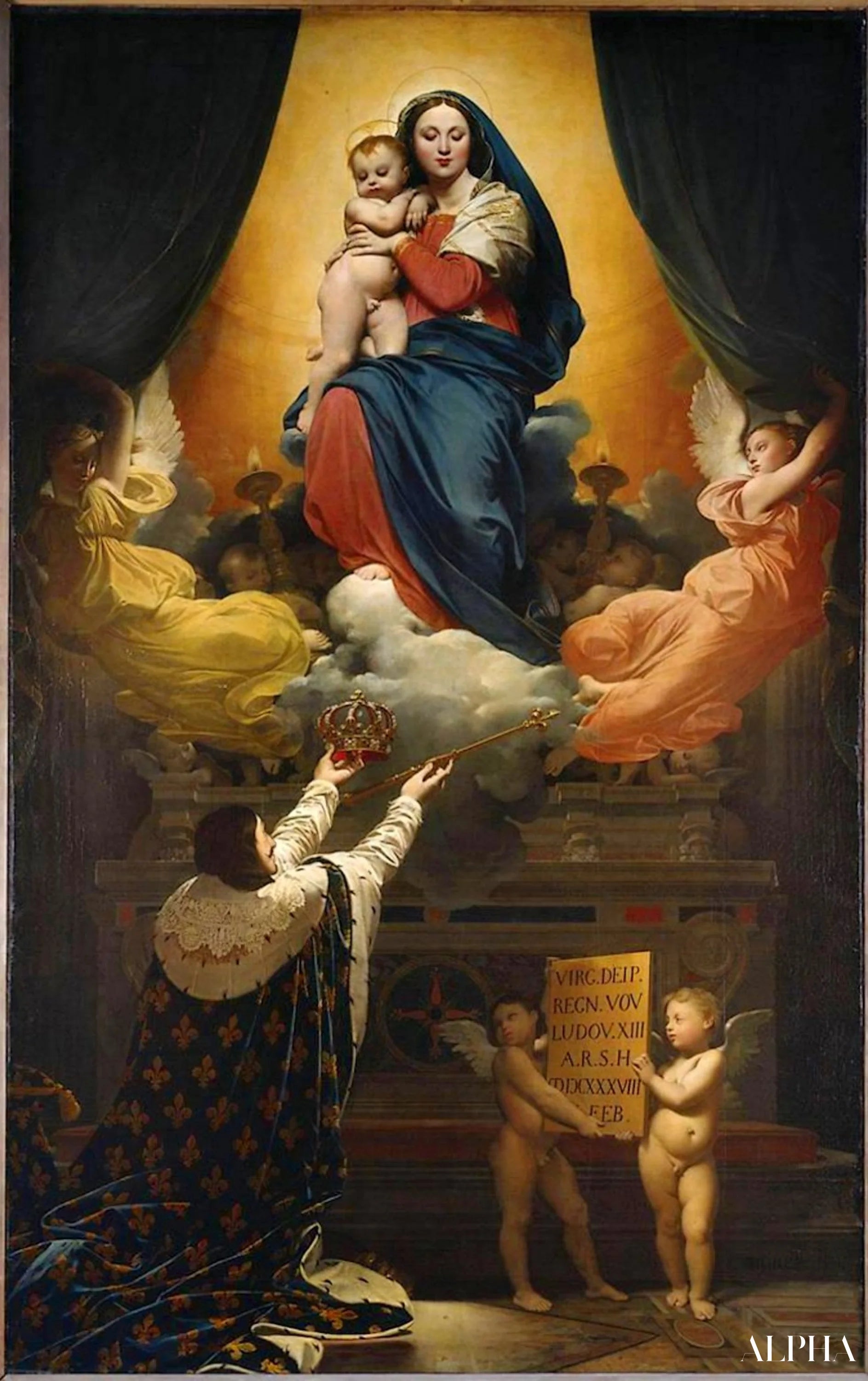 Louis XIIIs ønske - Jean-Auguste-Dominique Ingres - Høykvalitets reproduksjoner av malerier og bilder
