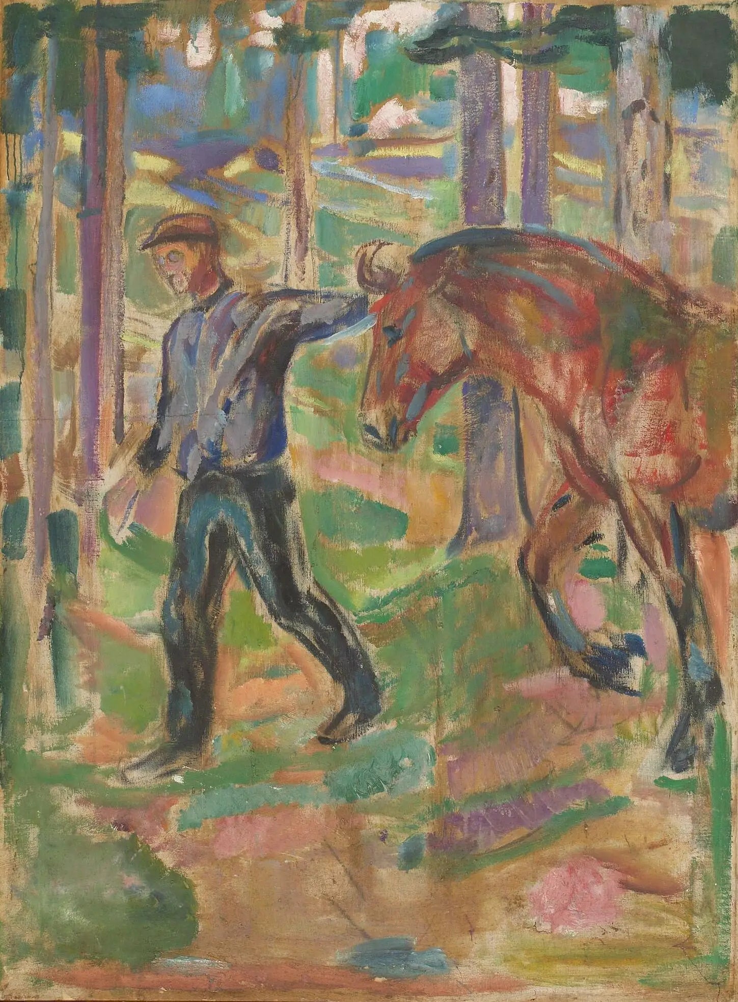 Reproduction du tableau « L'Éclaireur - Edvard Munch » par Alpha Reproduction en peinture à l’huile