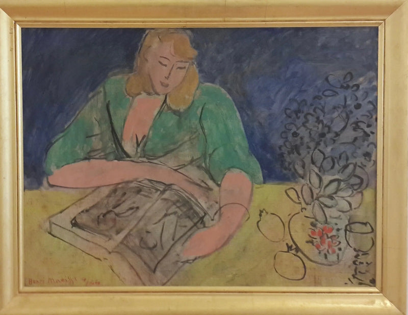 Leser ved det gule bordet - Henri Matisse