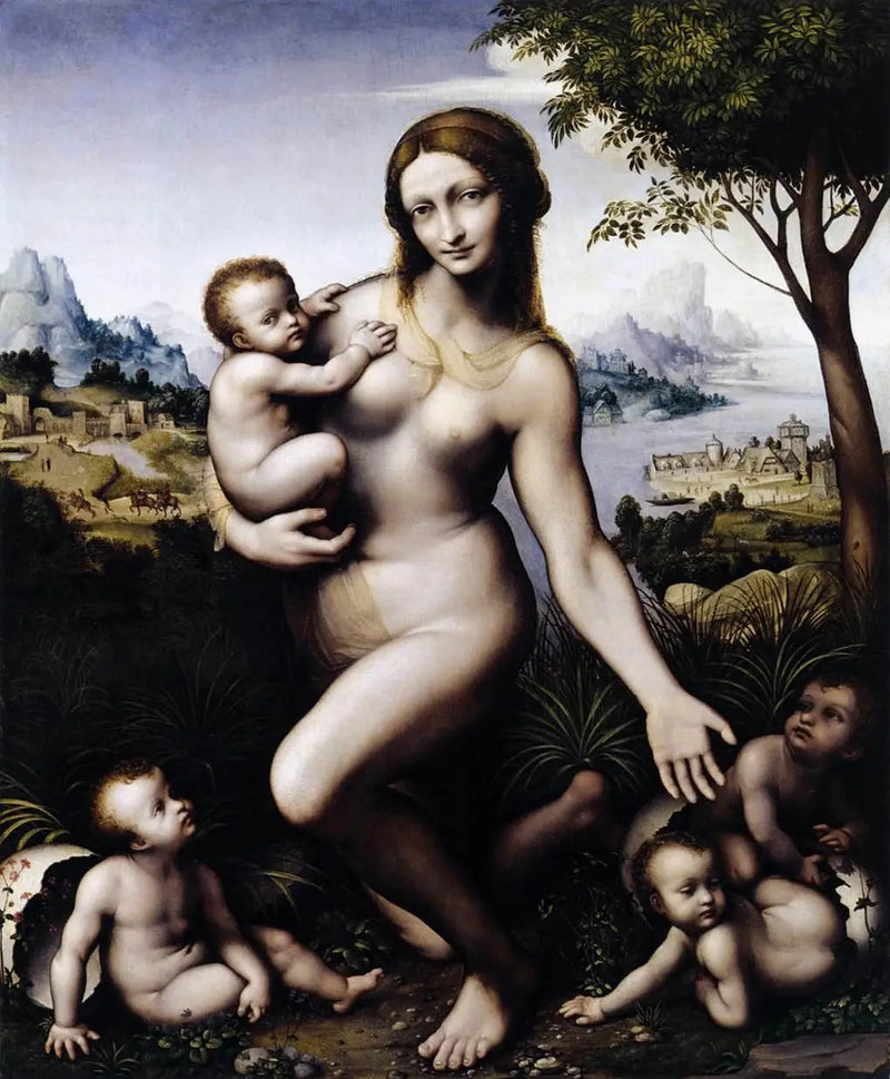 Leda med sine barn - Leonardo da Vinci