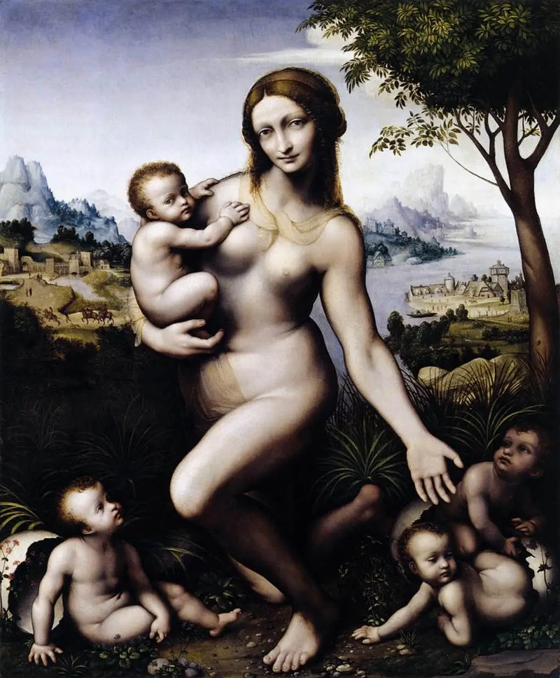 Leda med sine barn - Leonardo da Vinci