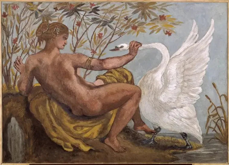 Leda og Svanen - Eugène Delacroix