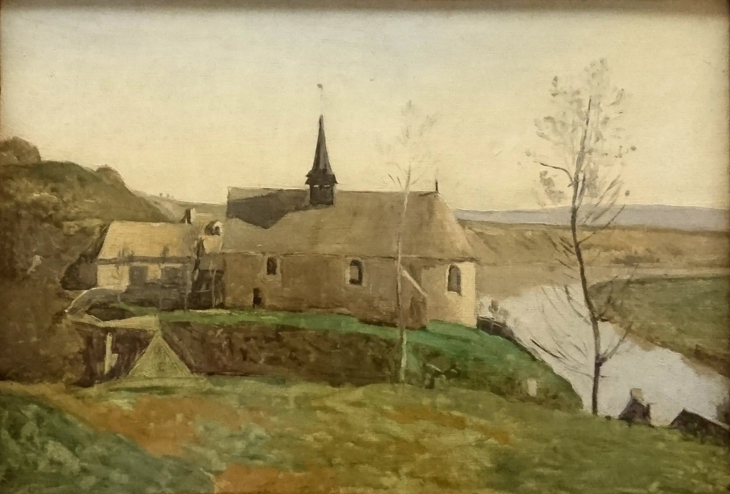 L’Église de Rolleboise près de Mantes - Jean-Baptiste Camille Corot - Alpha Reproduction