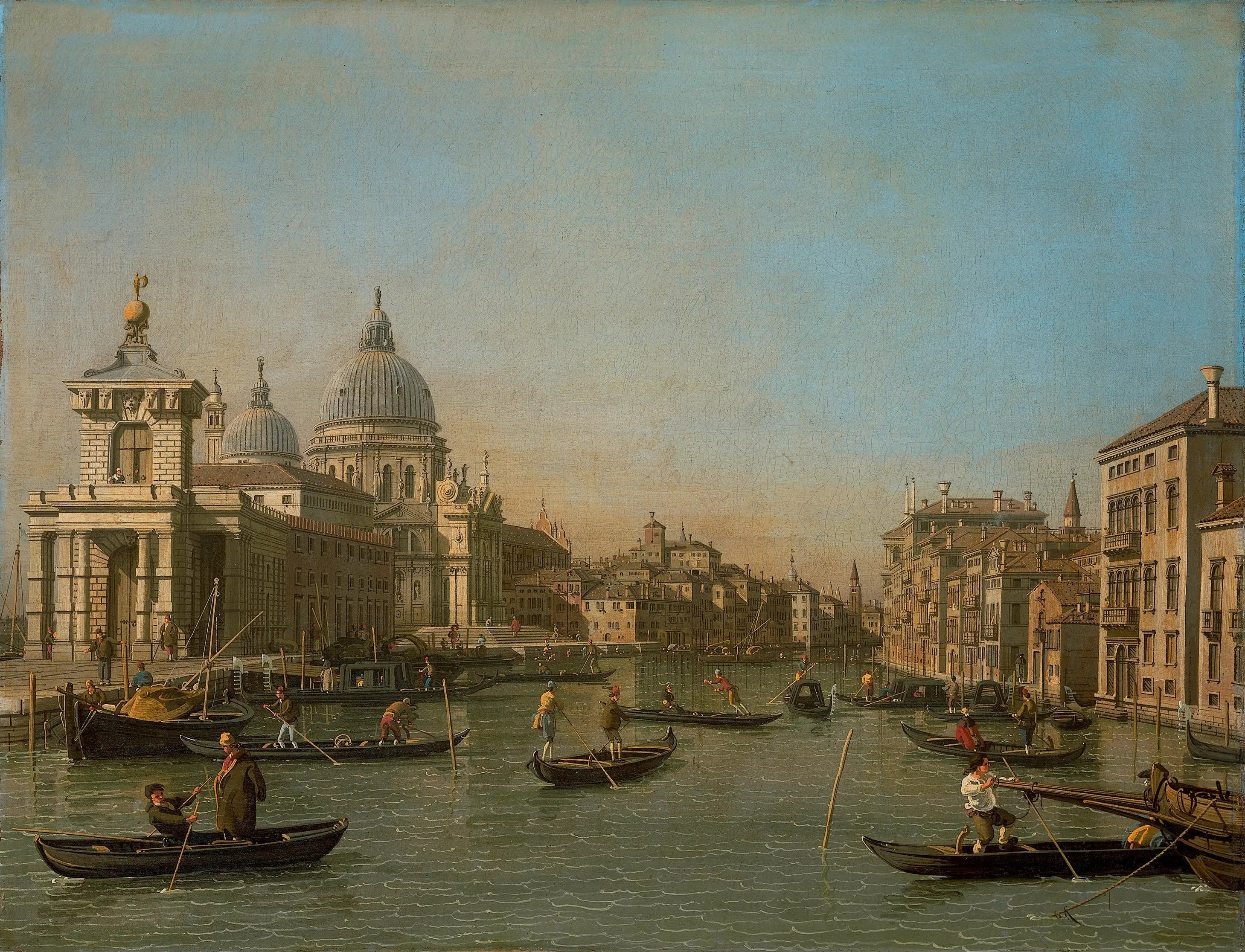 L’Embouchure du Grand Canal à la pointe de la Douane et Santa Maria della Salute - Canaletto - Alpha Reproduction
