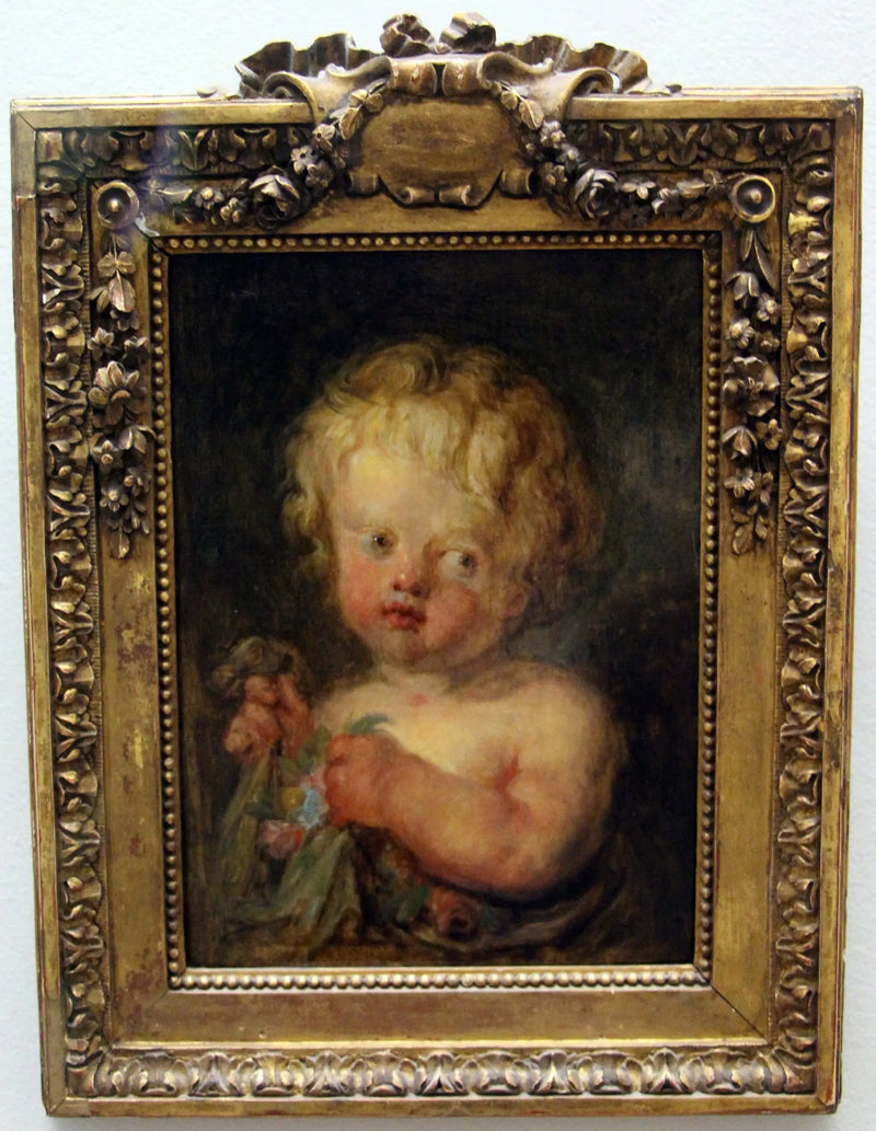 Barnet med blomster - Jean-Honoré Fragonard