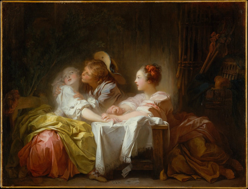 Det tapte dilemma eller det vinnende kyss - Jean-Honoré Fragonard