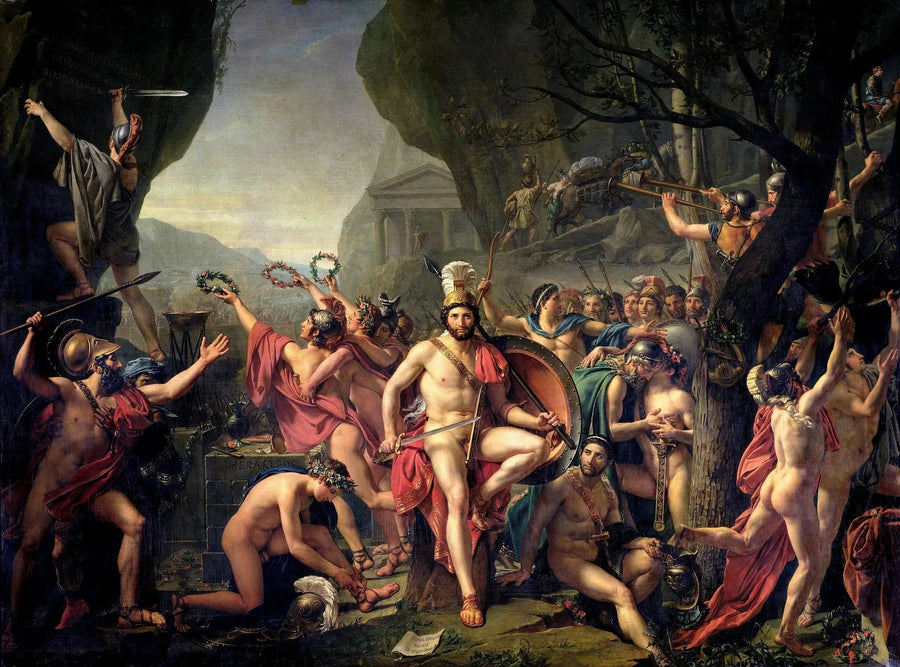 Leonidas ved Thermopylene - Jacques-Louis David