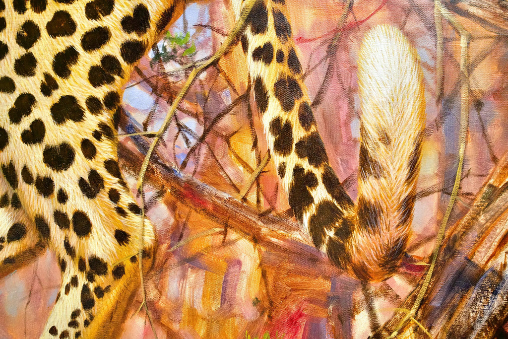 Léopard dans un arbre | 150 x 100 cm image 13 reproduction d’œuvre d’art à l’huile