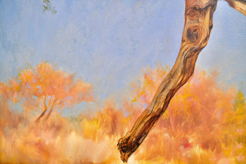 Løve i et tre | 150 x 100 cm