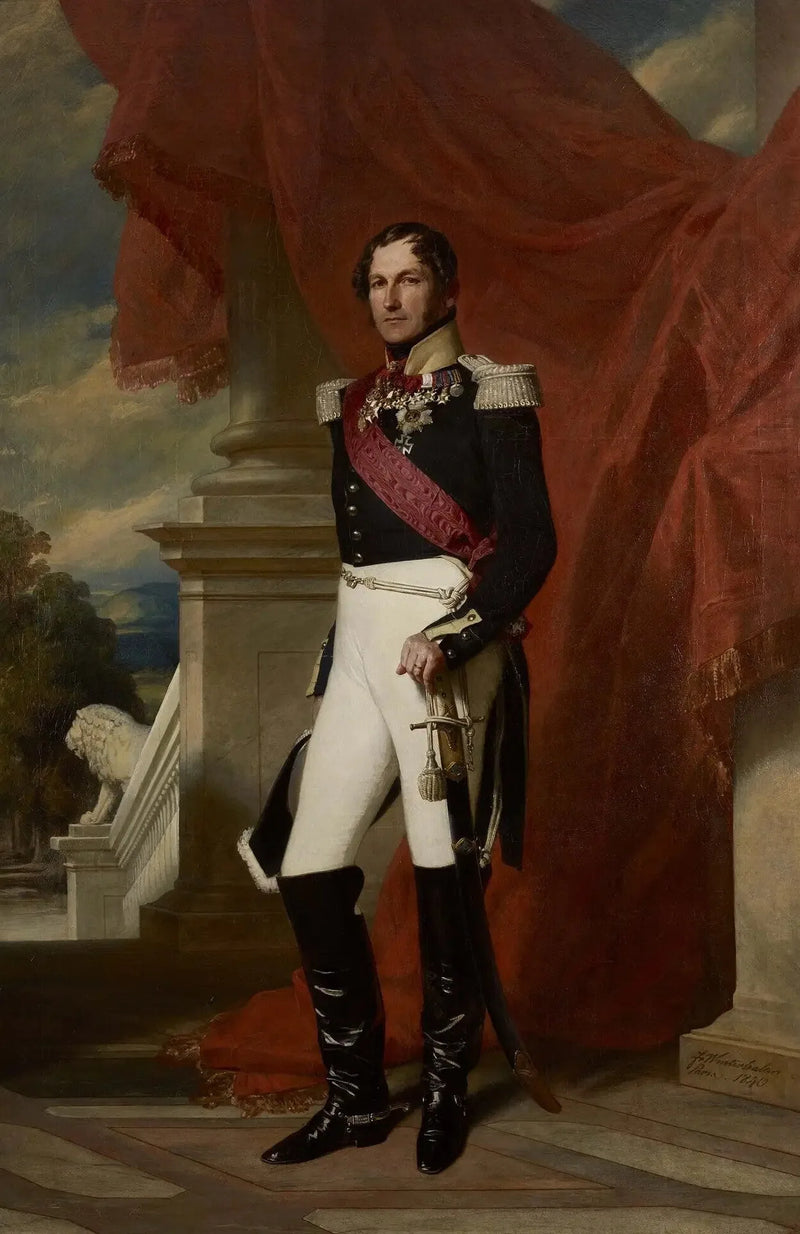 Léopold I, konge av Belgia - Franz Xaver Winterhalter

Source:
Léopold Ier, roi des Belges - Franz Xaver Winterhalter