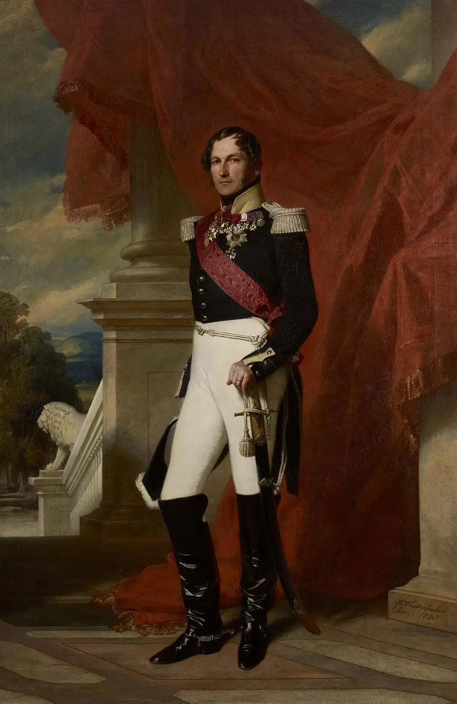 Léopold I, konge av Belgia - Franz Xaver Winterhalter

Source:
Léopold Ier, roi des Belges - Franz Xaver Winterhalter
