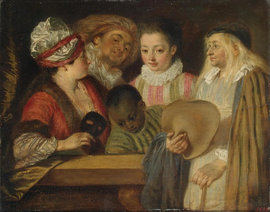 Skuespillerne i Comédie-Française - Antoine Watteau