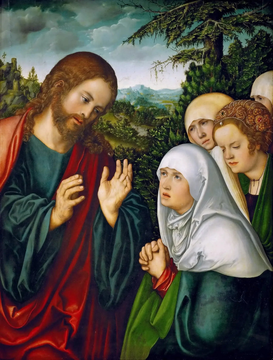 Kristi avskjed med sin mor - Lucas Cranach den eldre