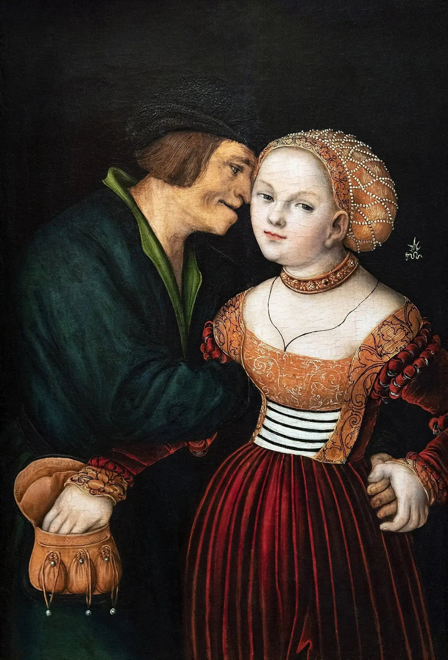 De dårlig matchede elskerne - Lucas Cranach den eldre