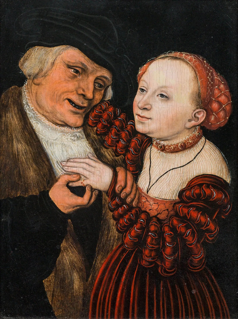 De dårlig matchede elskerne - Lucas Cranach den eldre