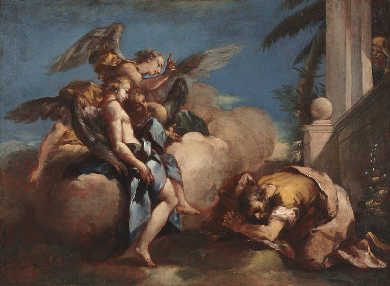 Englene som vises for Abraham - Francesco Guardi
