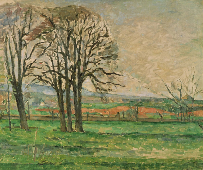 De nakne trærne i Jas de Bouffan - Paul Cézanne