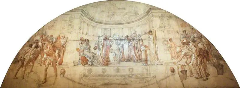 Les arts de l’industrie appliqués à la paix (dessin grandeur nature pour une peinture murale au Victoria and Albert