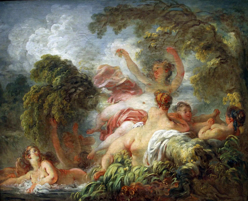 Badende kvinner - Jean-Honoré Fragonard