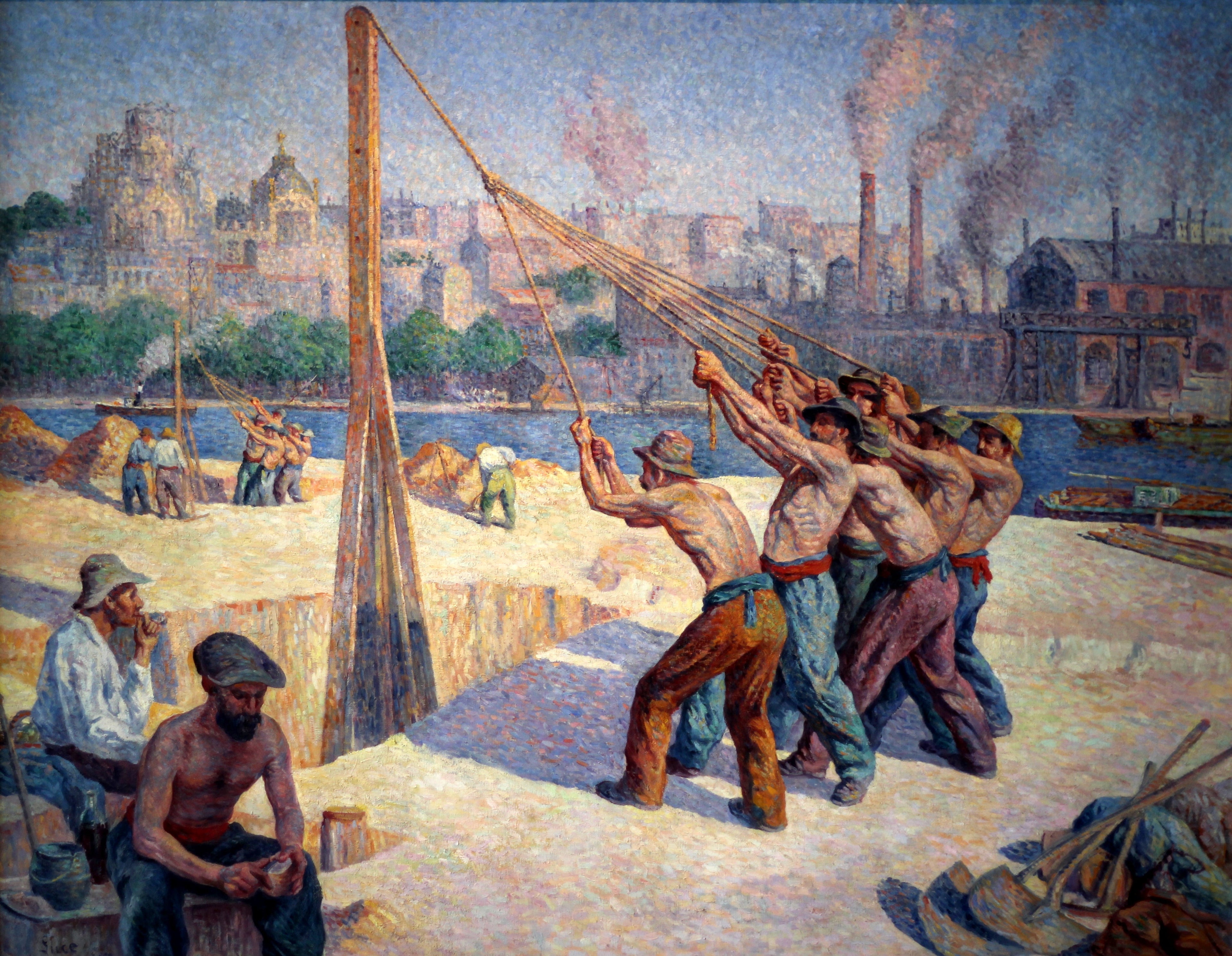 Les Batteurs de pieux - Maximilien Luce - Alpha Reproduction
