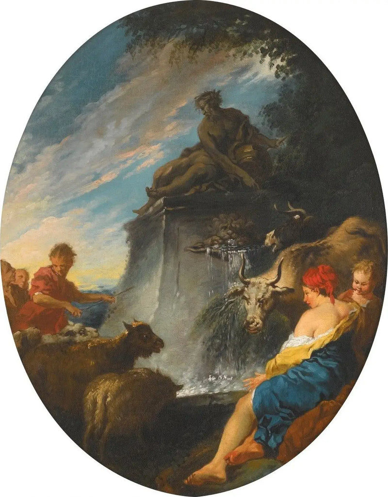 Sauene ved fontenen - François Boucher