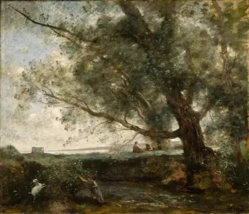 Arcadiske gjeterne - Jean-Baptiste Camille Corot