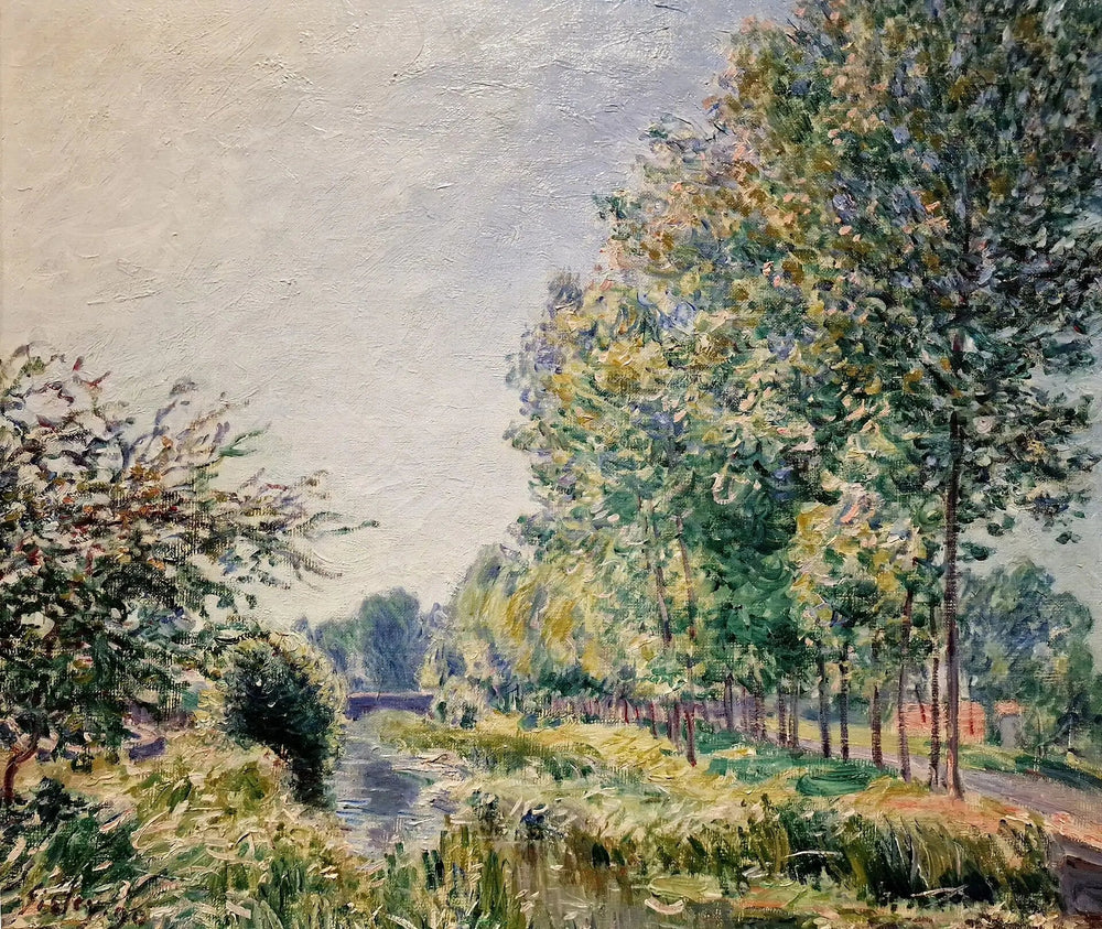 Les bords de l'Orvanne. Effet du matin - Alfred Sisley image 1 copie de tableau peinte à la main