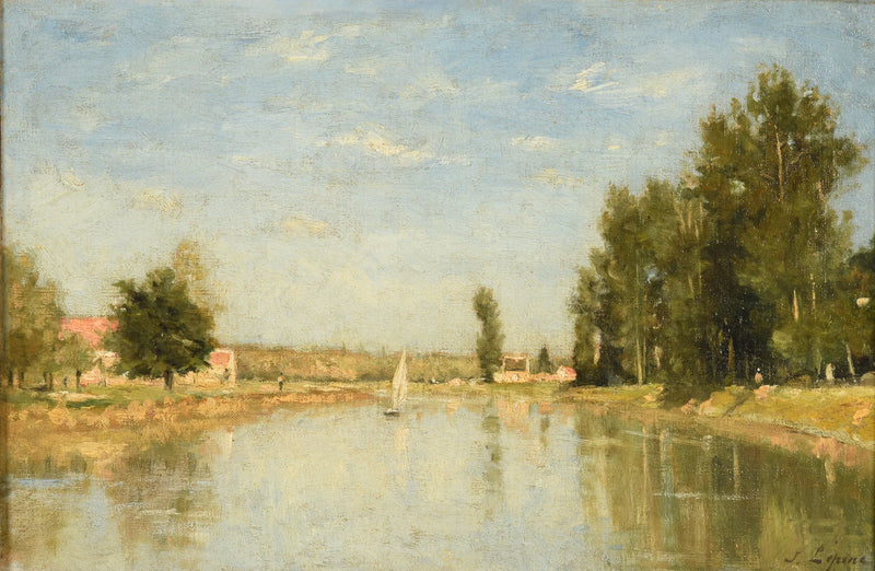 Marne-elven ved bredden - Stanislas Lépine
