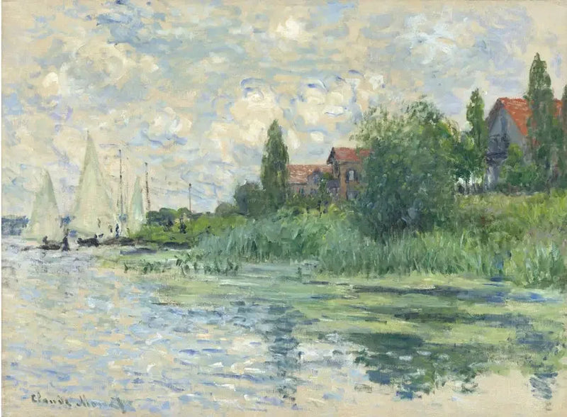 Elvebreddene ved Seinen i Petit-Gennevilliers - Claude Monet