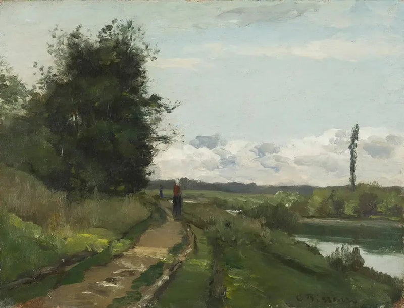 Seine-kantene i Bougival - Camille Pissarro
