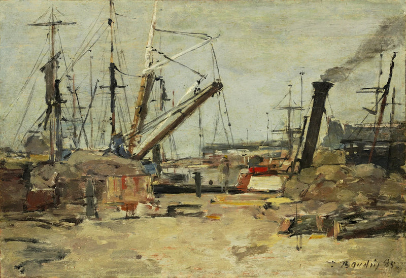 Fiskebåtene - Eugène Boudin
