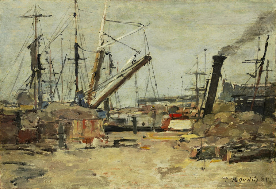 Fiskebåtene - Eugène Boudin