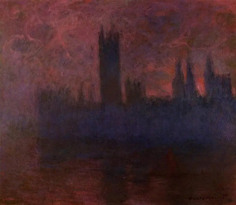 Parlamentsbygningene, Symfoni i rosa - Claude Monet