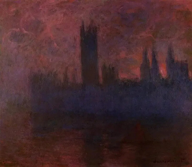 Parlamentsbygningene, Symfoni i rosa - Claude Monet