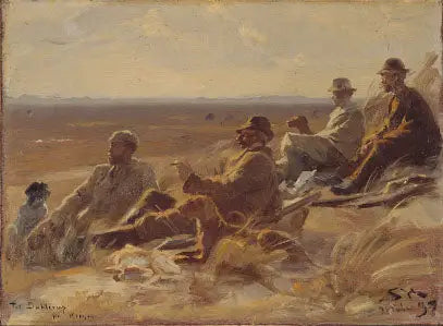 Jaktfolkene i Skagen (liten versjon) - Peder Severin Krøyer