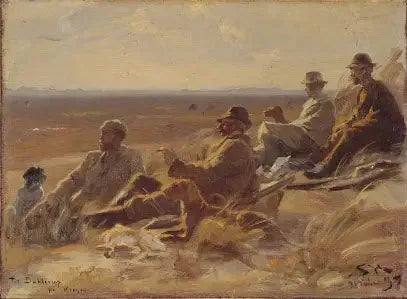 Jaktfolkene i Skagen (liten versjon) - Peder Severin Krøyer